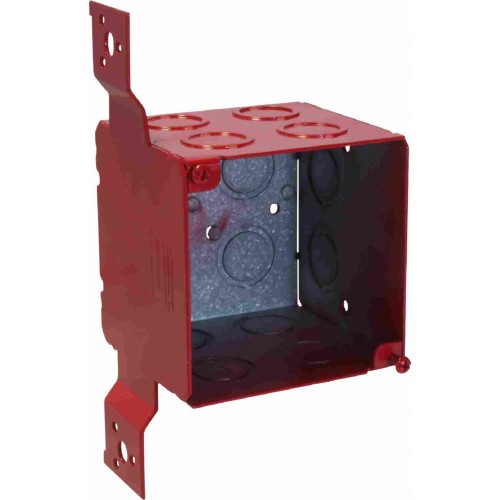Orbit FA-4SEDB-CKO-FB Fire Alarm 4" Square Box 3-1/2" Deep With FB - Red