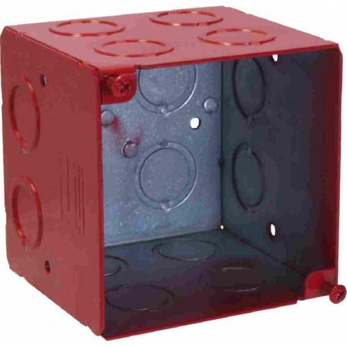 Orbit FA-4SEDB-CKO Fire Alarm 4" Square Box 3-1/2" Deep - Red