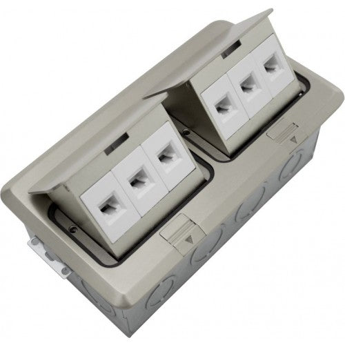 Orbit FLBPU-LL-SS Floor Box Pop-Up With 2-Low Voltage (RJ45) - Stainless Steel