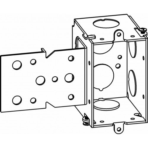 Orbit GB-1-B 1-Gang Gangable Switch Box 2-1/2" Deep With B Bracket - Galvanized