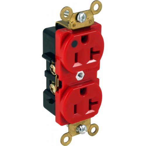 Orbit HR20-R 20A Hospital Grade Duplex Receptacles - Red