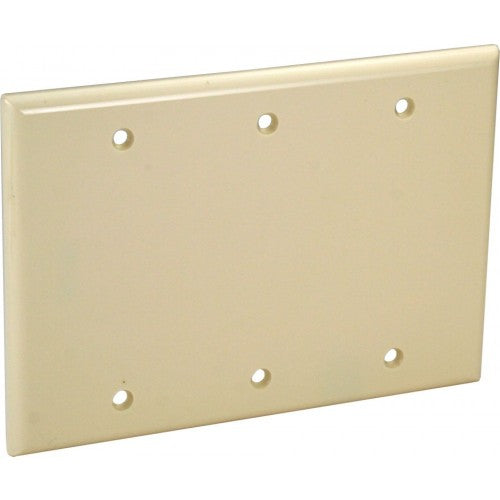 Orbit OP33-A 3-Gang Wall Plate Blank - Almond