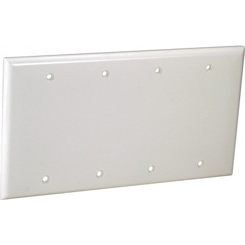 Orbit OP43-I 4-Gang Wall Plate Blank - Ivory