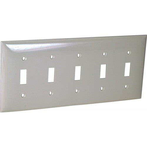 Orbit OP5-I 5-Gang Wall Plate Switch - Ivory