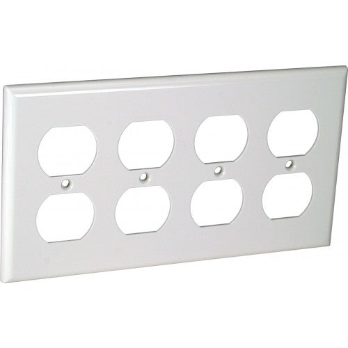 Orbit OP84-I 4-Gang Wall Plate Duplex - Ivory