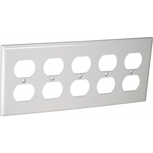 Orbit OP85-I 5-Gang Wall Plate Duplex - Ivory