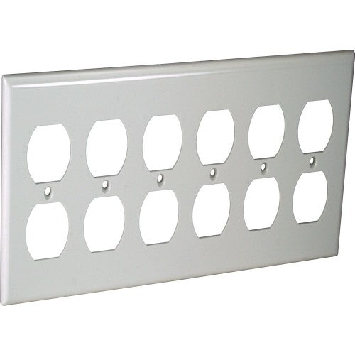 Orbit OP86-I 6-Gang Wall Plate Duplex - Ivory