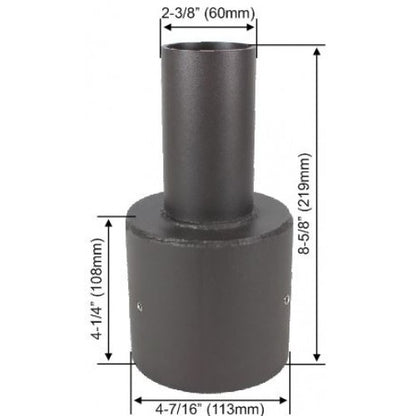 Orbit 4RPVT 2-3/8" O.D. Vertical Te Non For 4" Round Pole - Bronze