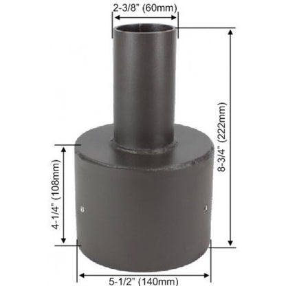 Orbit 5RPVT 2-3/8" O.D. Vertical Te Non For 5" Round Pole - Bronze