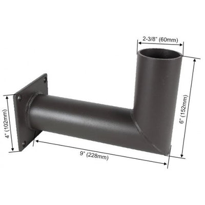 Orbit WMT90 90 Degree Wall Mount Bracket With 2-3/8" O.D. TenonBronze