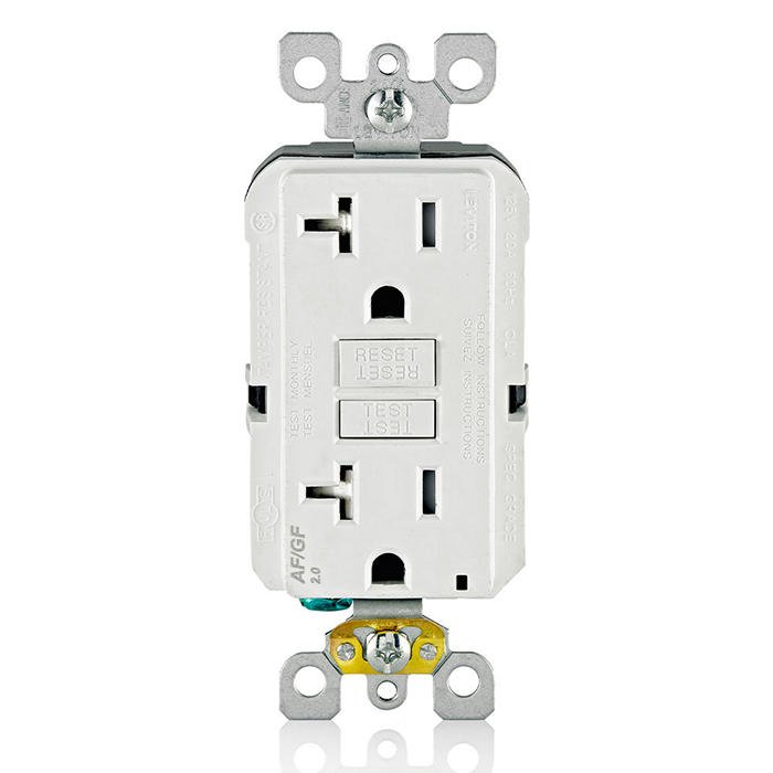Leviton AGTR2 - W SmartlockPro Dual Function AFCI/GFCI Receptacle - Sonic Electric