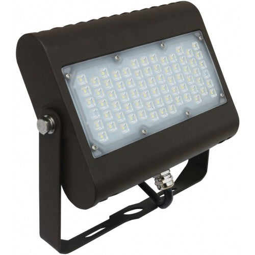 Orbit LFL7-50W-CW-T Slim LED Flood Light With Trunnion 50W 120~277V 5000K - Bronze