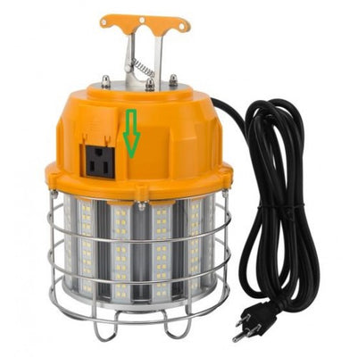 Orbit LTL-60W-CW LED Temporary Light, 10ft Male Plug, Female Receptacle, 60W, 5000K