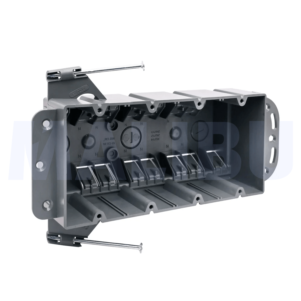 Malibu MapleBox™ P4GN - 87 Non - Metallic Four - Gang Deep Outlet Box - New Work, 87 Cubic - Sonic Electric