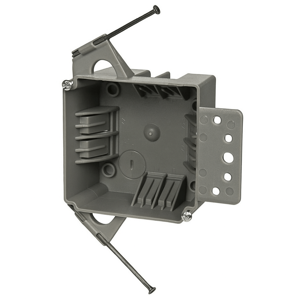 Malibu MapleBox™ P4SNB - 18 4" Square Switch Box with Bracket - New Work, 18 Cubic - Sonic Electric