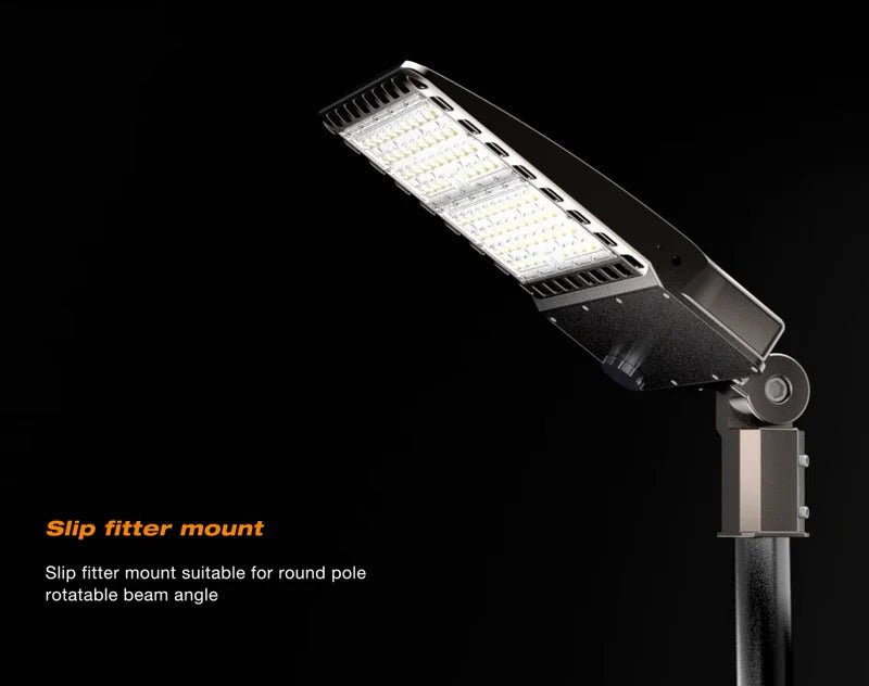 Malibu Slip Fitter Mount for PowerFlow™ Shoebox Area Light - Sonic Electric