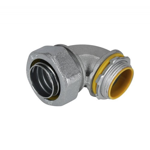 Orbit MLTI90-200 Insulated Liquidtight Connector, Malleable Iron, 90 Degree, 2"