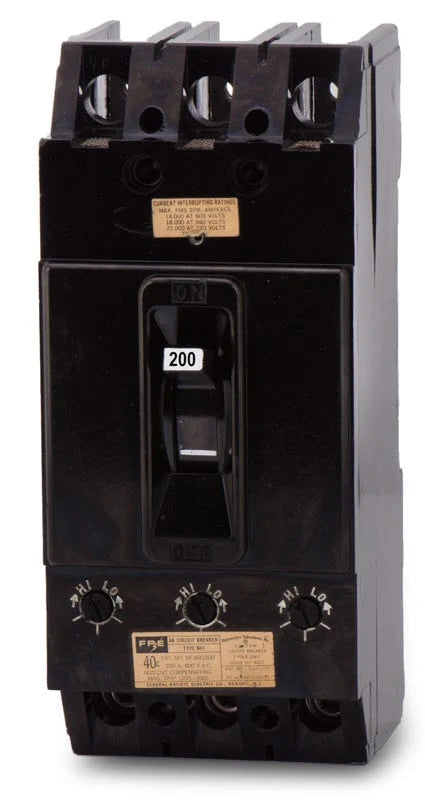 Federal Pacific NJL631200 200-Amp 3-Pole 600V Type NJL Circuit Breaker - Refurbished