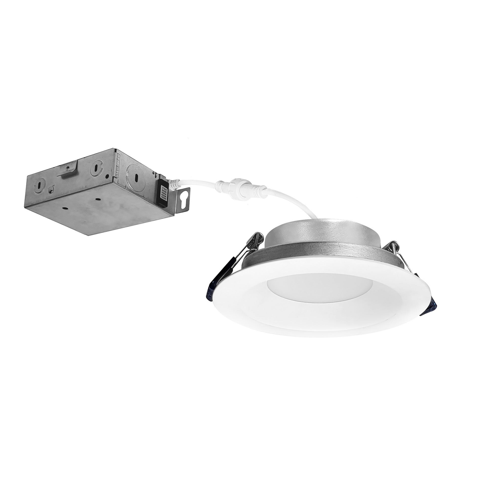Nora Lighting NCSC - R4D1TWMPW 4" Contractor Series Can - less LED Downlight with Deep Reflector, Selectable CCT, Matte Powder White (12 - Pack) - Sonic Electric