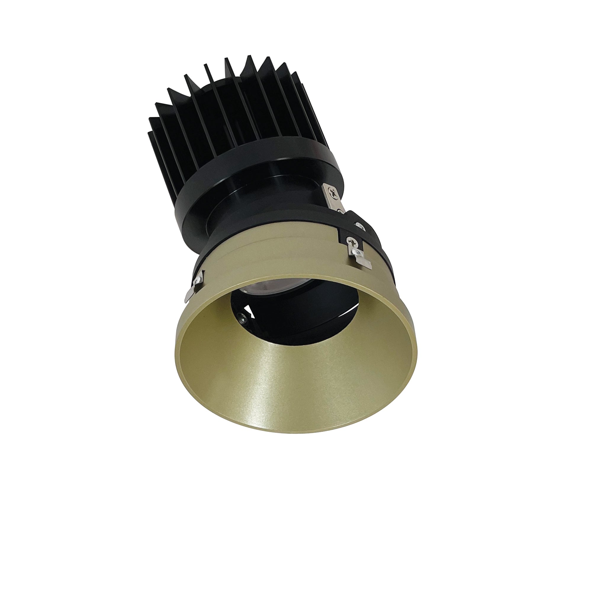 Nora Lighting NIO - 4PRTLACDXCH/HL 4" Iolite PLUS Round Trimless Adjustable, 1500lm/2000lm (varies by housing), Comfort Dim, Champagne Haze Finish - Sonic Electric