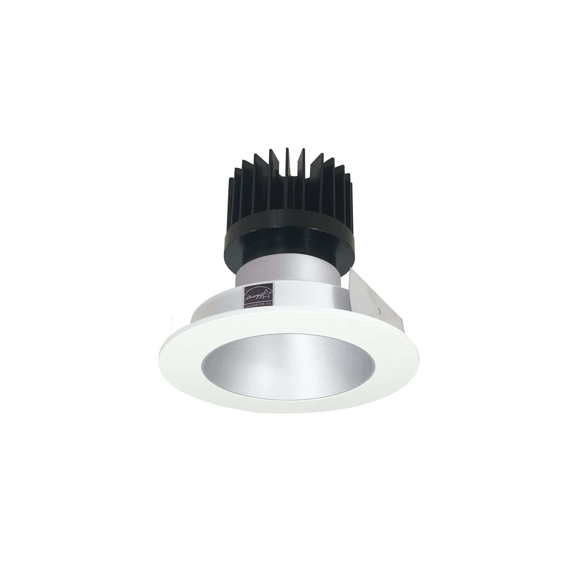 Nora Lighting NIO - 4RNDC27XHZMPW/HL 4" Iolite LED Round Reflector, 1500lm/2000lm/2500lm (varies by housing), 2700K - Haze Reflector / Matte Powder White Flange - Sonic Electric
