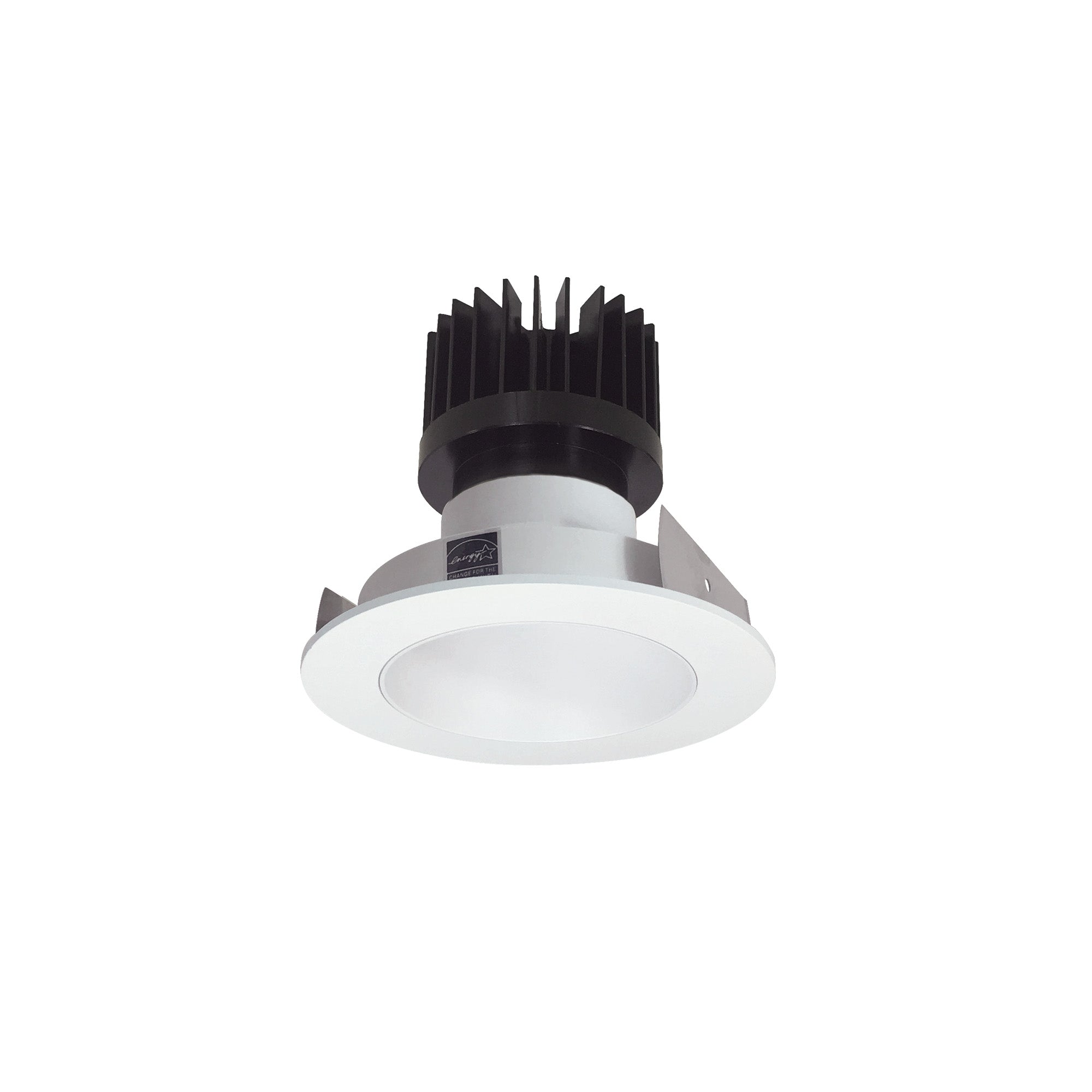 Nora Lighting NIO - 4RNDCCDXMPW/HL 4" Iolite LED Round Reflector, 1500lm/2000lm/2500lm (varies by housing), Comfort Dim, Matte Powder White Reflector / Matte Powder White Flange - Sonic Electric