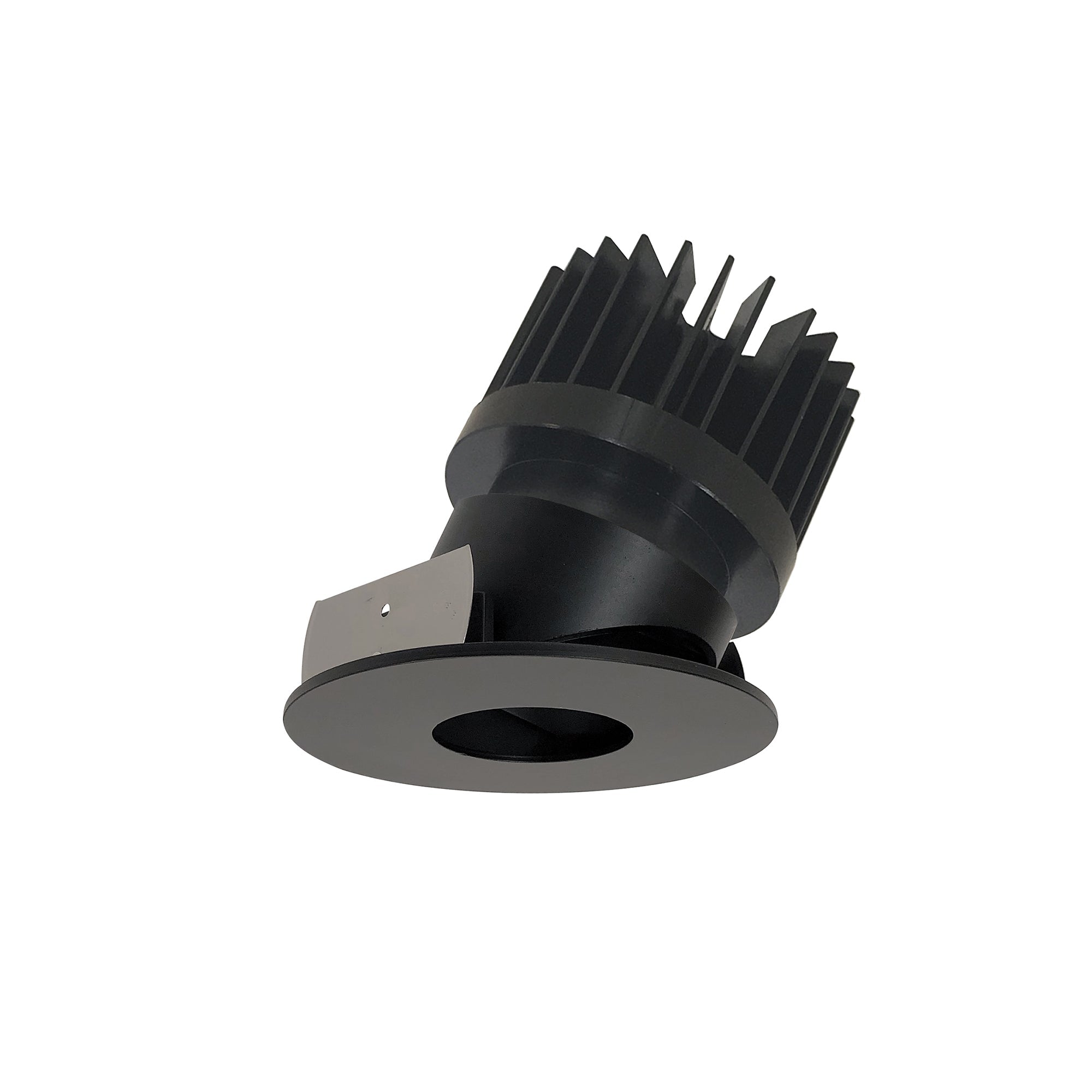 Nora Lighting NIO - 4RPHA27XBB/HL 4" Iolite LED Round Adjustable Pinhole, 1500lm/2000lm/2500lm (varies by housing), 2700K - Black Pinhole / Black Flange - Sonic Electric