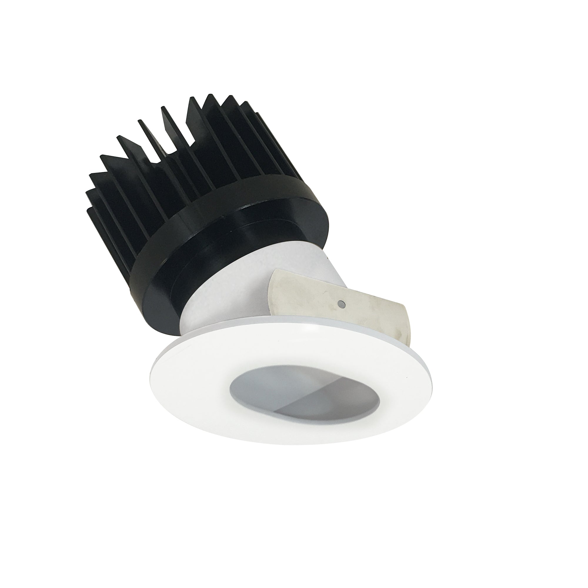 Nora Lighting NIO - 4RSL35XMPW/HL 4" Iolite LED Round Adjustable Slot Aperture, 1500lm/2000lm/2500lm (varies by housing), 3500K - Matte Powder White Slot Aperture / Matte Powder White Flange - Sonic Electric