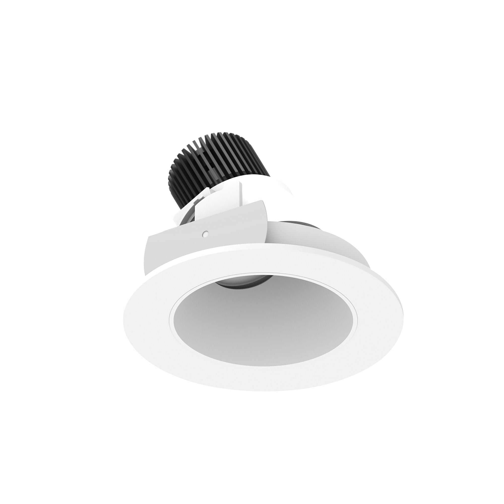 Nora Lighting NIO - 4RSLA35XMPW/10 4" Iolite LED Round Adjustable Slot, 1000lm / 14W, 3500K, Matte Powder White Reflector / Matte Powder White Flange - Sonic Electric