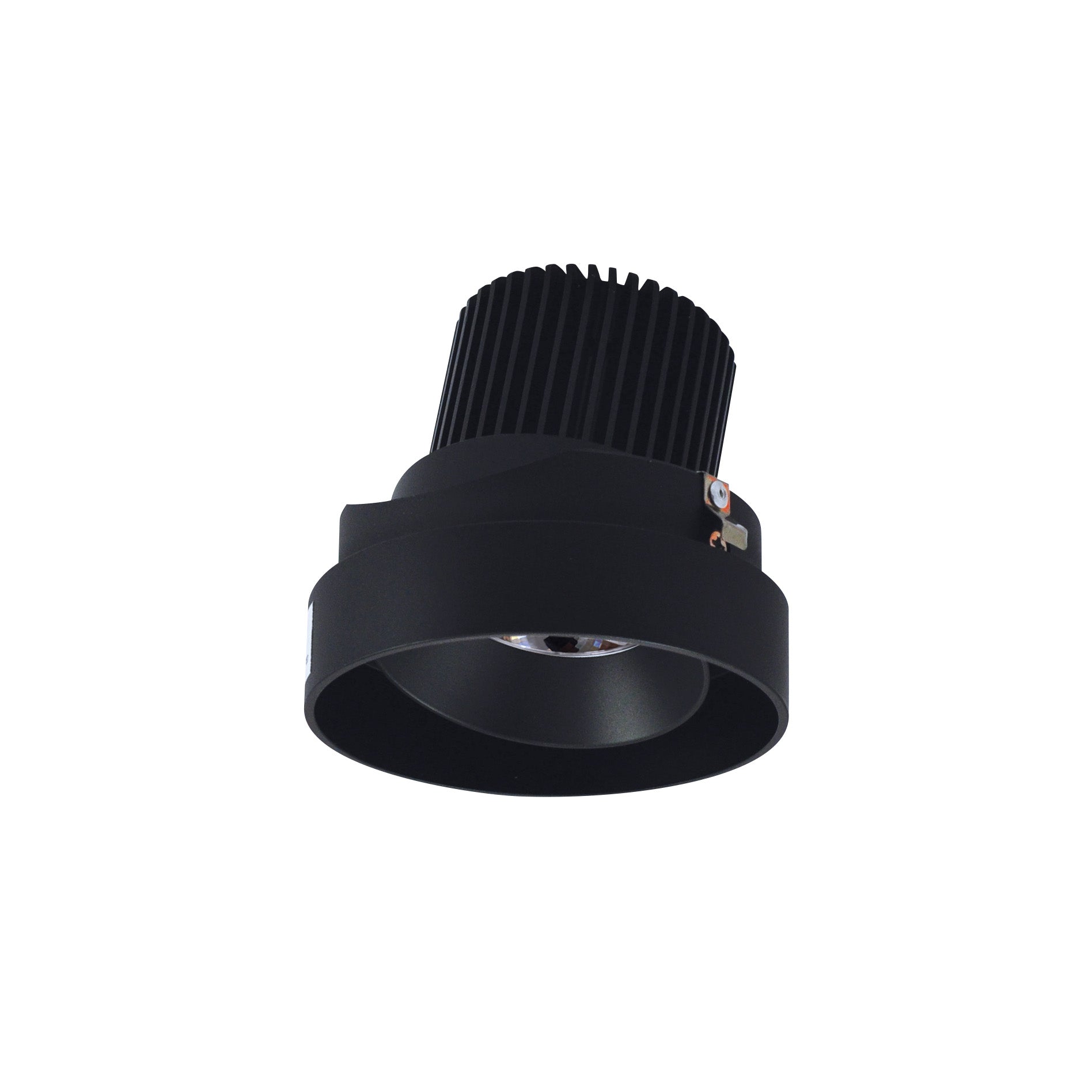 Nora Lighting NIO - 4RTLA30QBB 4" Iolite LED Round Trimless Adjustable, 10 - Degree Optic, 800lm / 12W, 3000K - Black Adjustable / Black Reflector - Sonic Electric