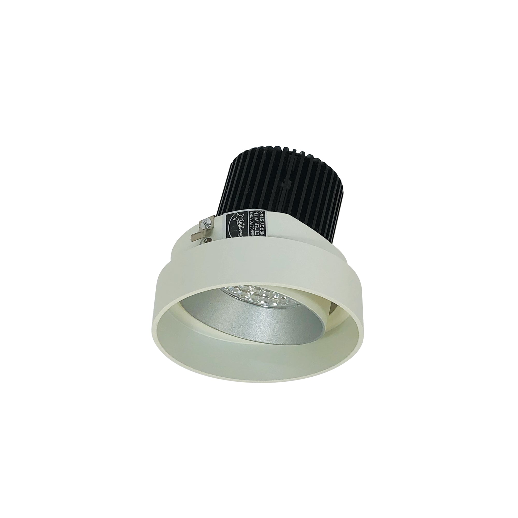 Nora Lighting NIO - 4RTLA30XHW/10 4" Iolite LED Round Trimless Adjustable, 1000lm / 14W, 3000K - Haze Adjustable / White Reflector - Sonic Electric