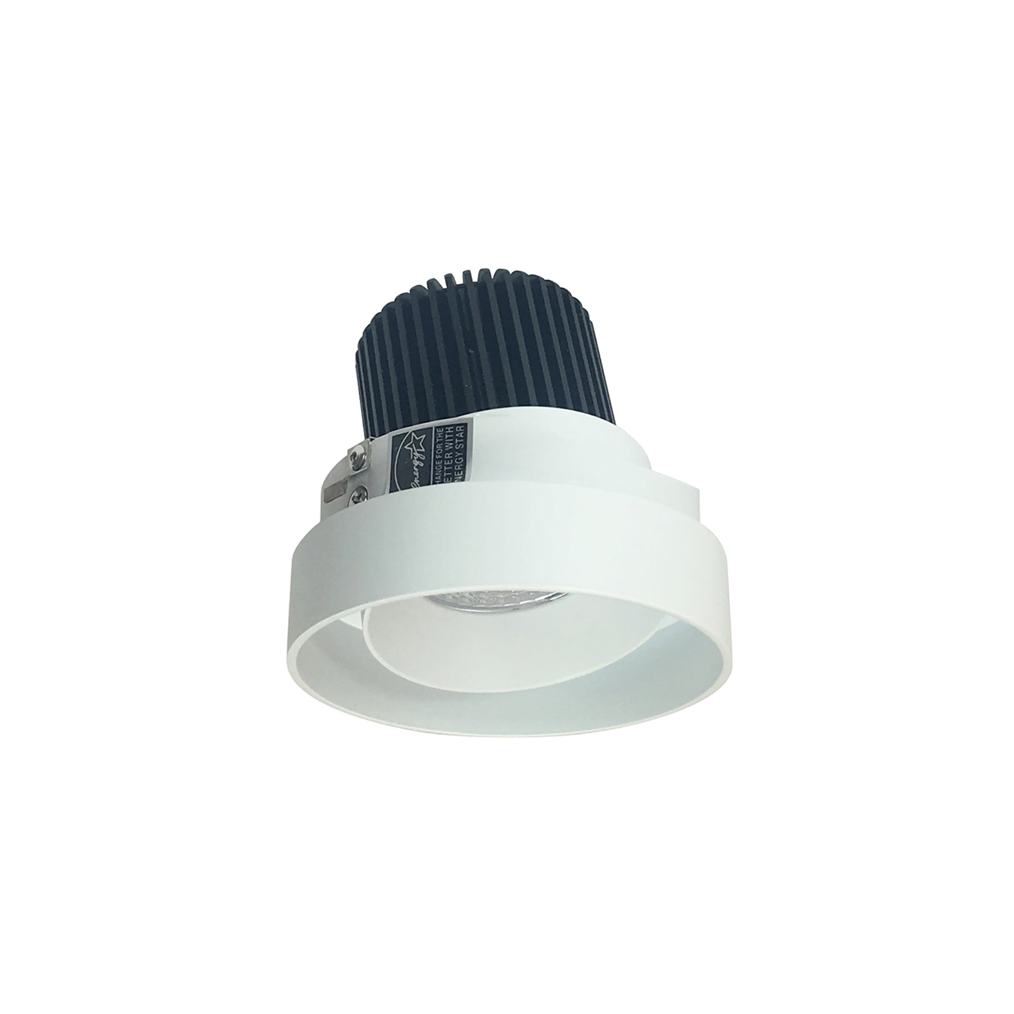 Nora Lighting NIO - 4RTLA35XMPW/10 4" Iolite LED Round Trimless Adjustable, 1000lm / 14W, 3500K - Matte Powder White Adjustable / Matte Powder White Reflector - Sonic Electric