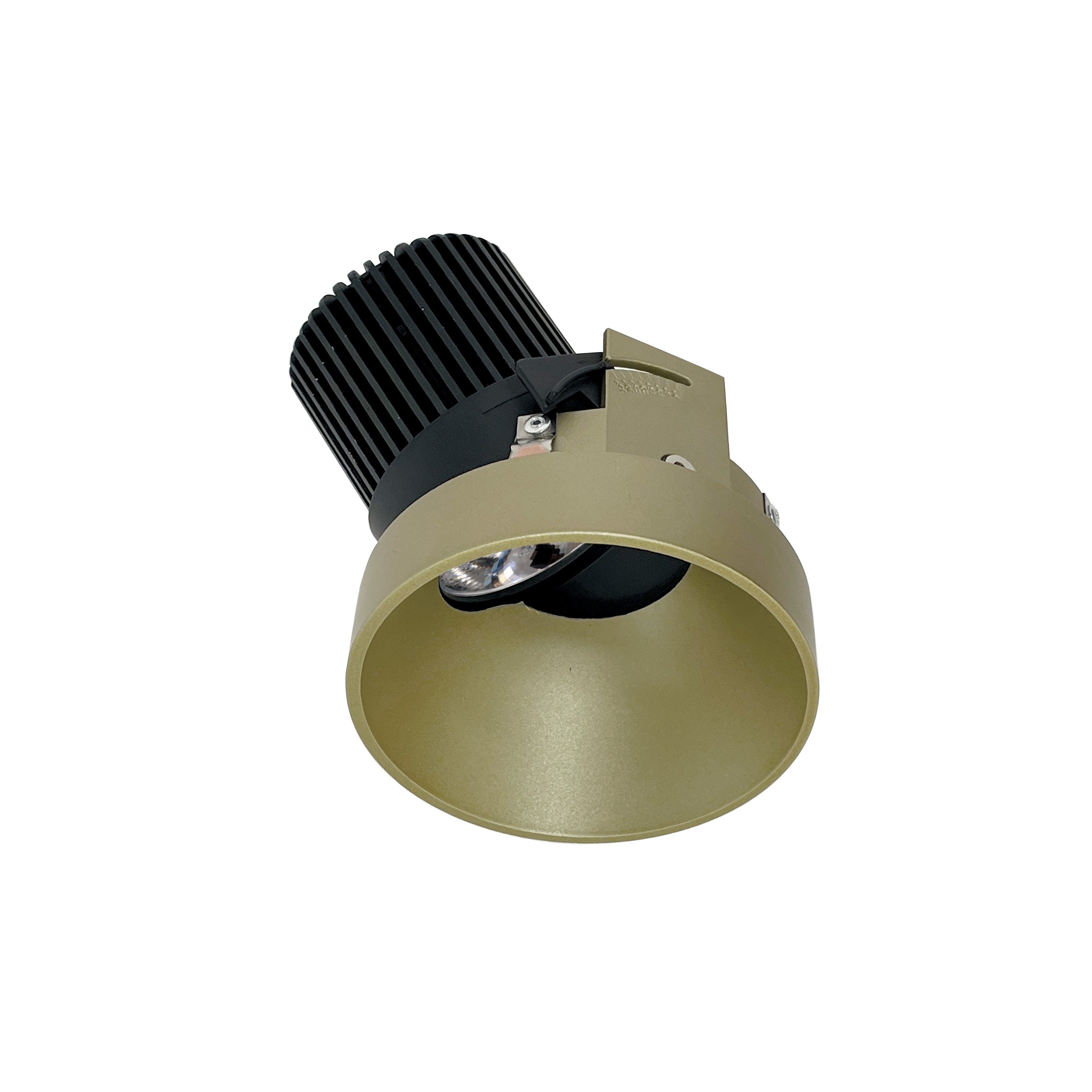 Nora Lighting NIO - 4RTSLA35QCH 4" Iolite LED Round Trimless Adjustable Slot, 10 - Degree Optic, 800lm / 12W, 3500K - Champagne Haze - Sonic Electric