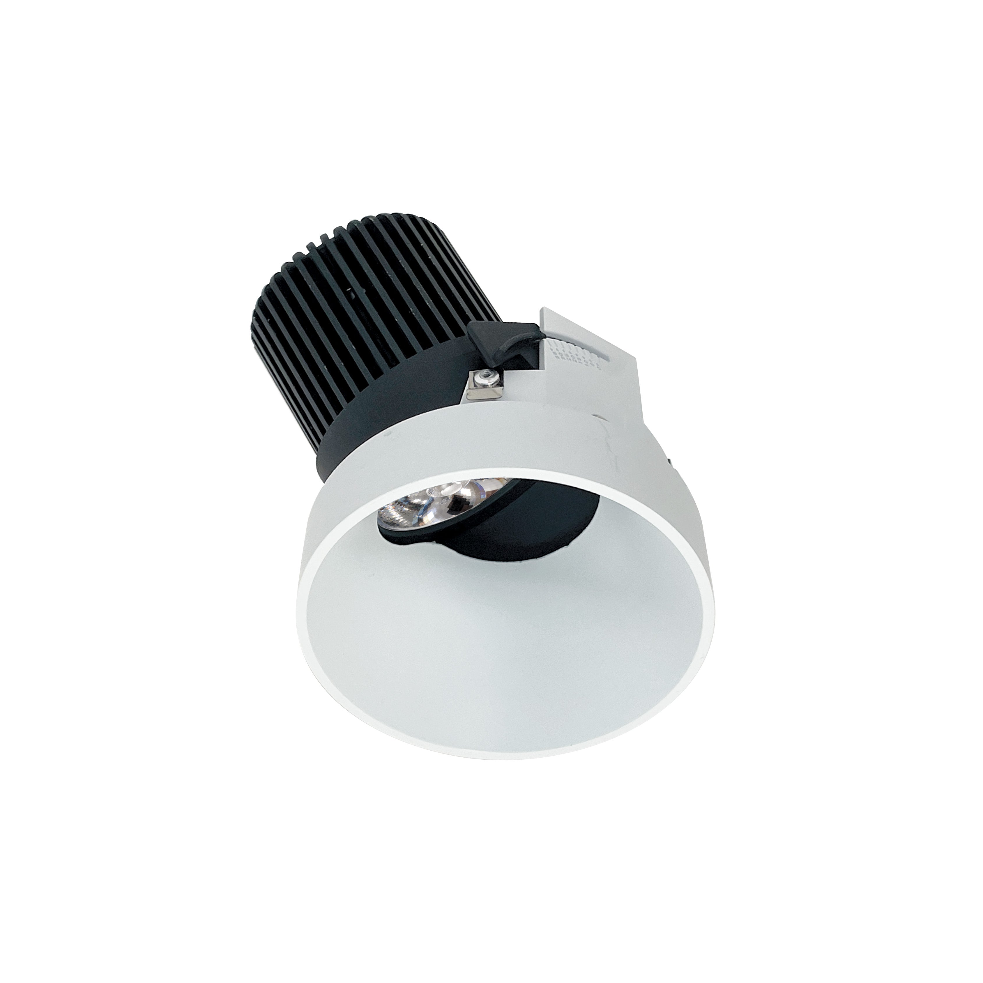 Nora Lighting NIO - 4RTSLA40QMPW 4" Iolite LED Round Trimless Adjustable Slot, 10 - Degree Optic, 800lm / 12W, 4000K - Matte Powder White - Sonic Electric