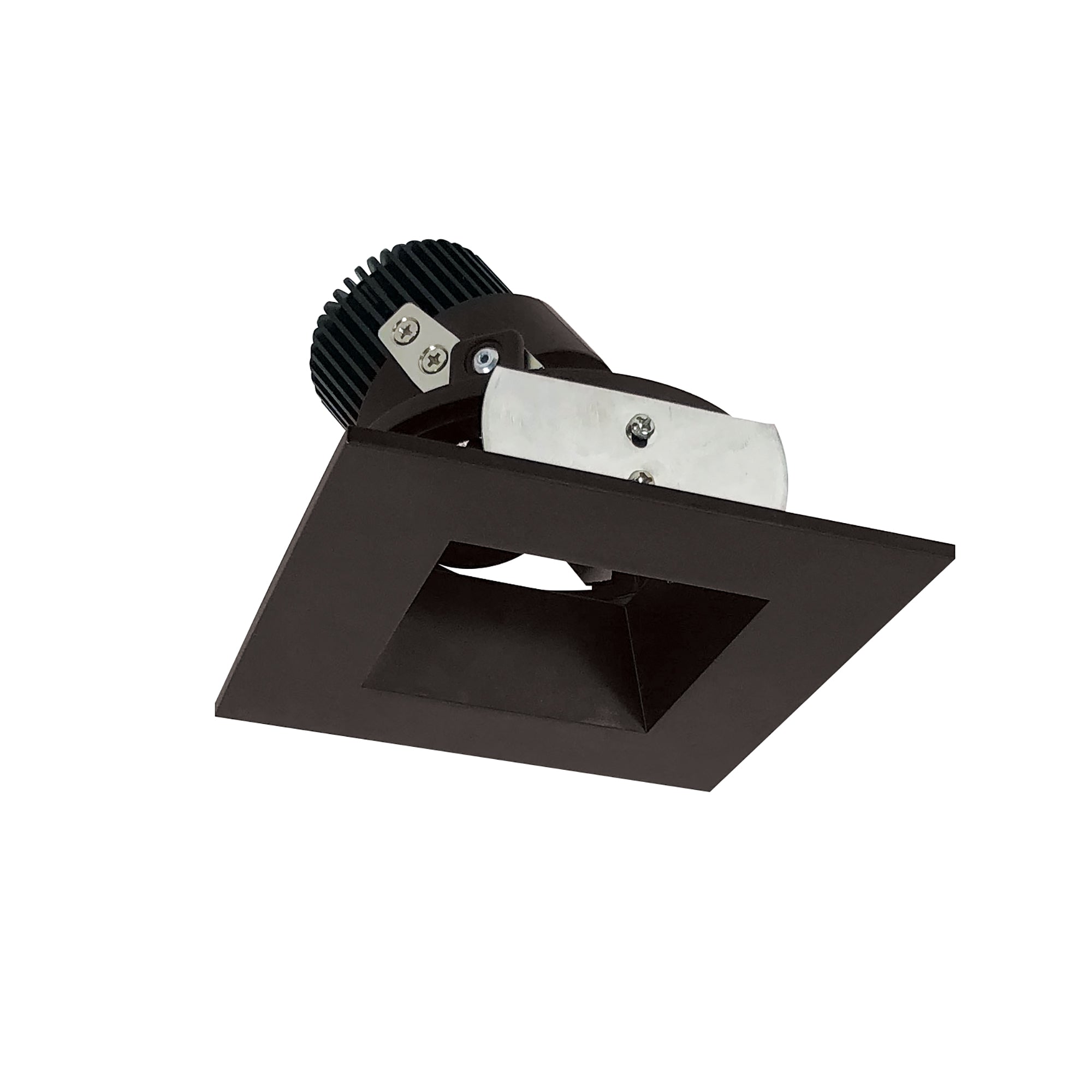 Nora Lighting NIO - 4SDSQ40XBZ/10 4" Iolite LED Square Adjustable Reflector With Square Aperture, 1000lm / 14W, 4000K - Bronze Reflector / Bronze Flange - Sonic Electric