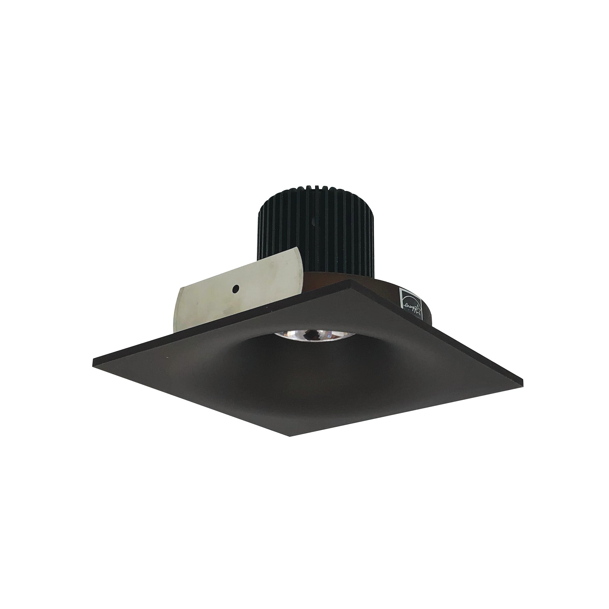 Nora Lighting NIO - 4SNB27QBZ 4" Iolite LED Square Bullnose, 10 - Degree Optic, 800lm / 12W, 2700K - Bronze - Sonic Electric
