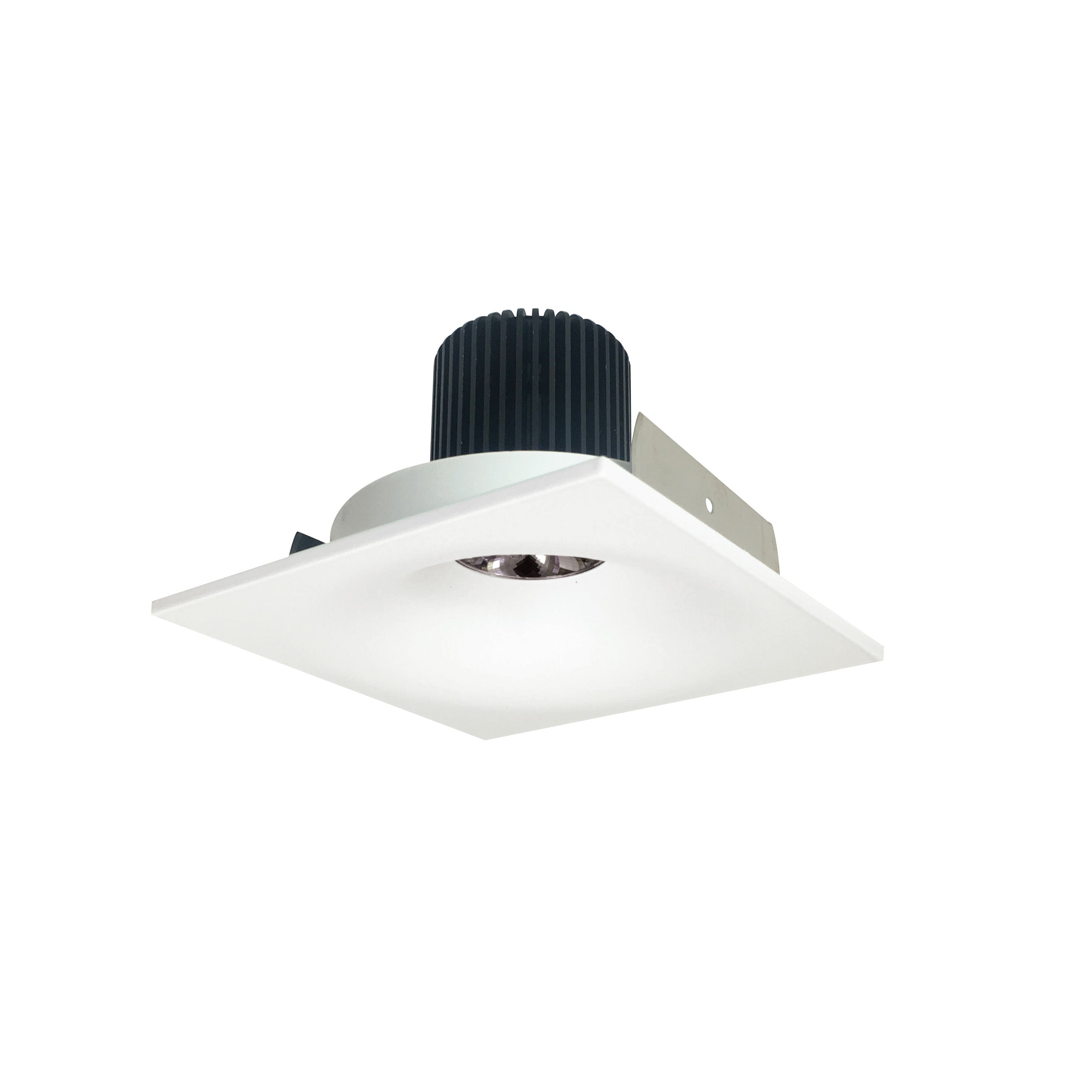 Nora Lighting NIO - 4SNB27QMPW 4" Iolite LED Square Bullnose, 10 - Degree Optic, 800lm / 12W, 2700K - Matte Powder White - Sonic Electric