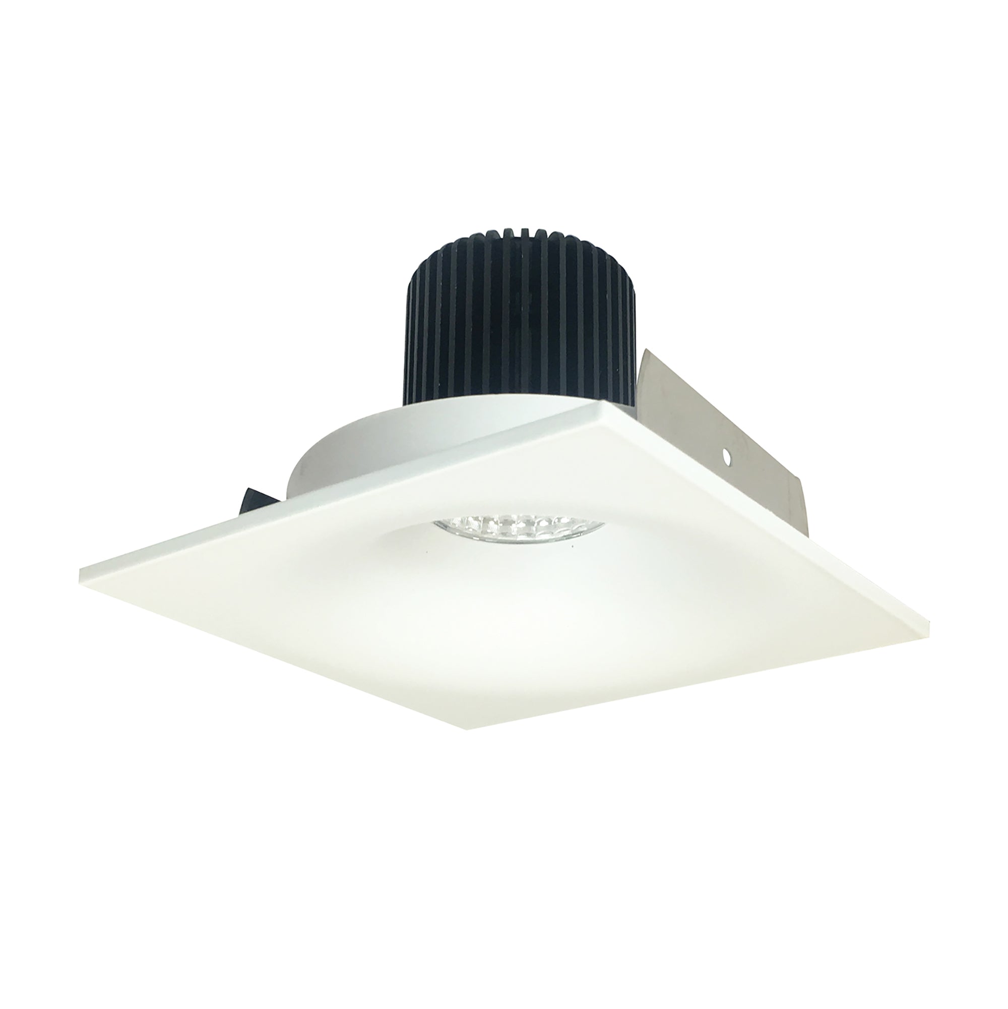 Nora Lighting NIO - 4SNB27XMPW/10 4" Iolite LED Square Bullnose, 1000lm / 14W, 2700K - Matte Powder White - Sonic Electric