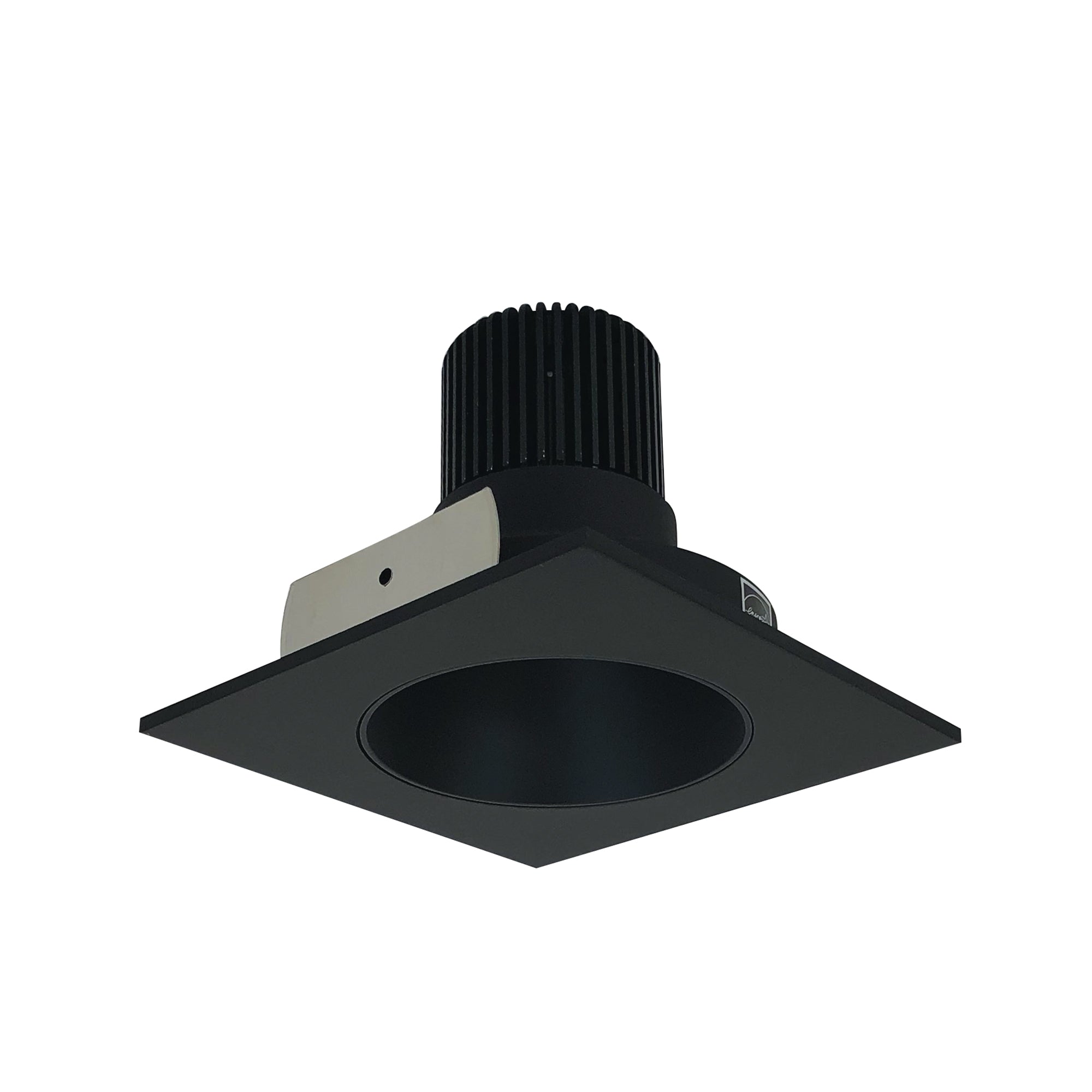Nora Lighting NIO - 4SNDC30QBB 4" Iolite LED Square Reflector With Round Aperture, 10 - Degree Optic, 800lm / 12W, 3000K - Black Reflector / Black Flange - Sonic Electric