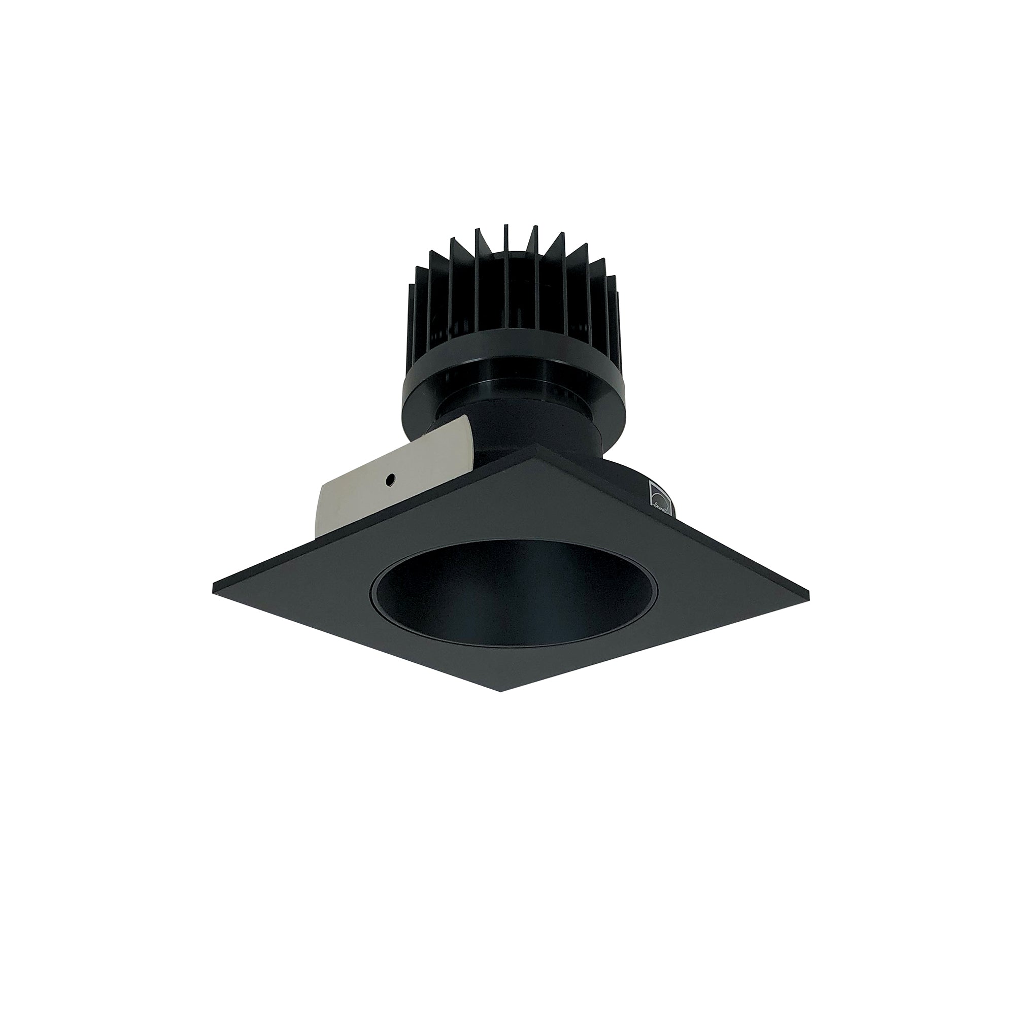 Nora Lighting NIO - 4SNDC30XBB/HL 4" Iolite LED Square Reflector With Round Aperture, 1500lm/2000lm/2500lm (varies by housing), 3000K - Black Reflector / Black Flange - Sonic Electric