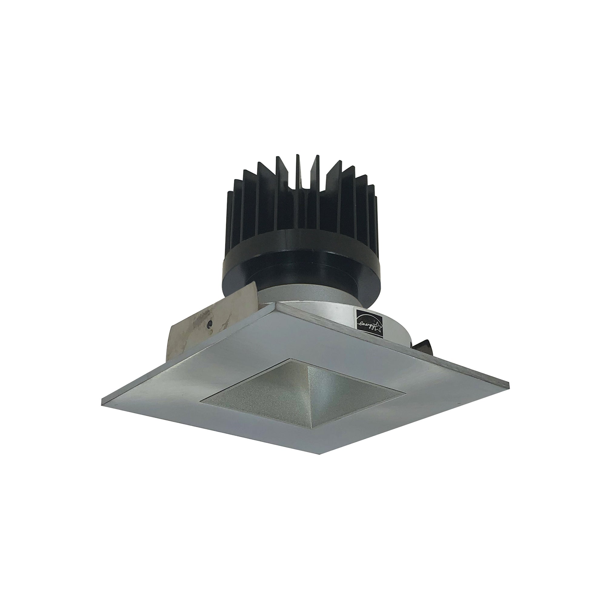 Nora Lighting NIO - 4SNDSQ27XHN/HL 4" Iolite LED Square Reflector With Square Aperture, 1500lm/2000lm/2500lm (varies by housing), 2700K - Haze Reflector / Natural Metal Flange - Sonic Electric