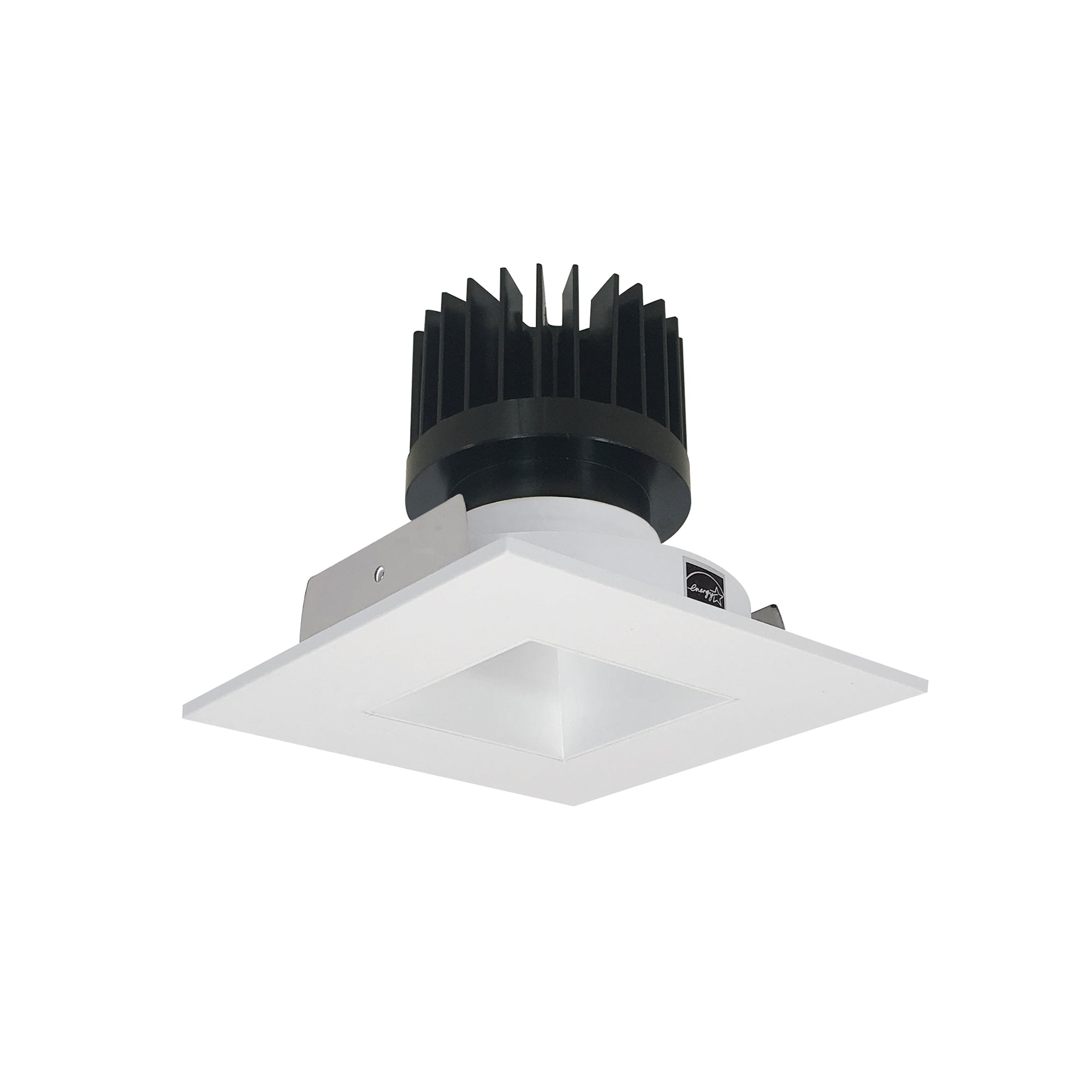 Nora Lighting NIO - 4SNDSQ50XMPW/HL 4" Iolite LED Square Reflector With Square Aperture, 1500lm/2000lm/2500lm (varies by housing), 5000K - Matte Powder White Reflector / Matte Powder White Flange - Sonic Electric