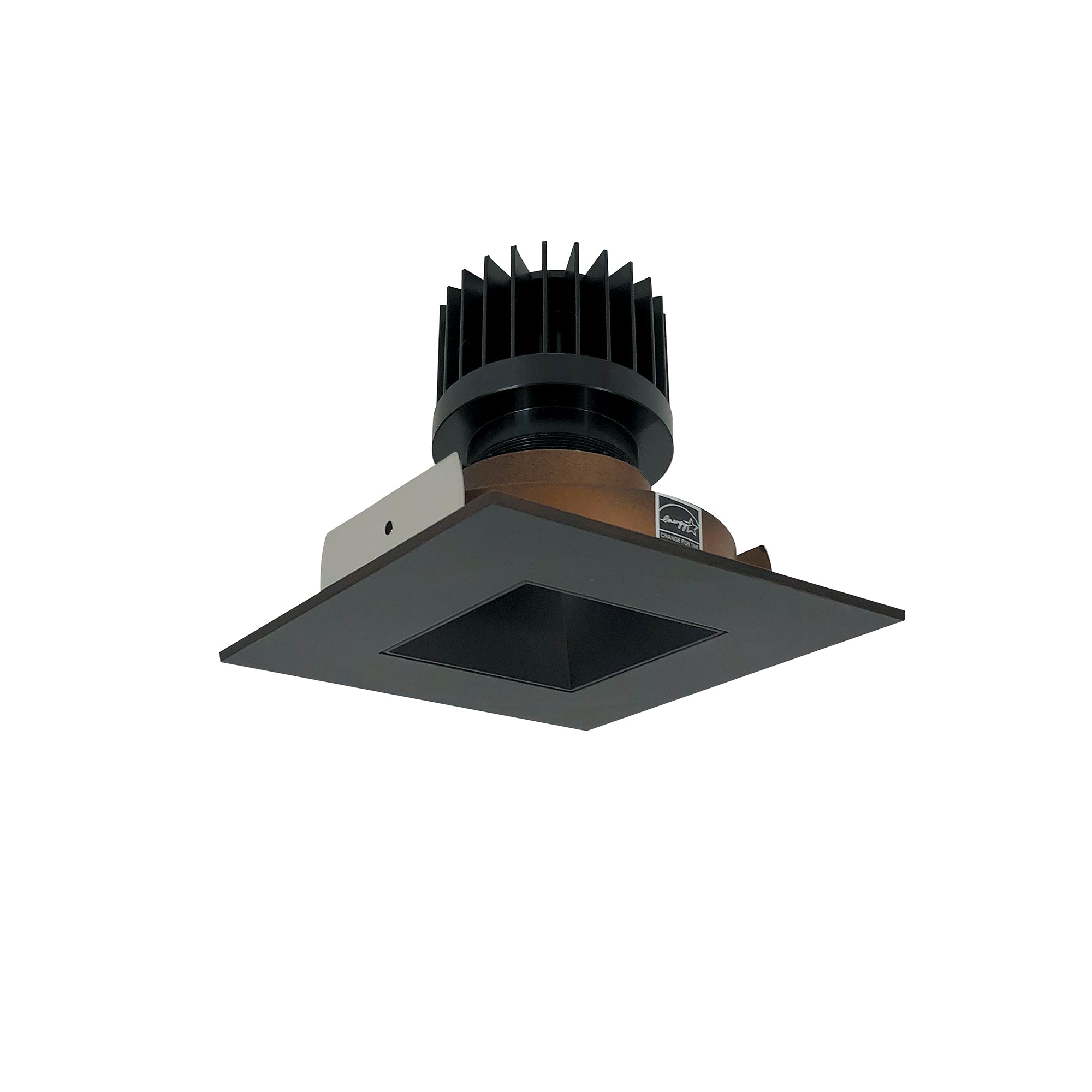Nora Lighting NIO - 4SNDSQCDXBZ/HL 4" Iolite LED Square Reflector with Square Aperture, 1500lm/2000lm/2500lm (varies by housing), Comfort Dim, Bronze Reflector / Bronze Flange - Sonic Electric