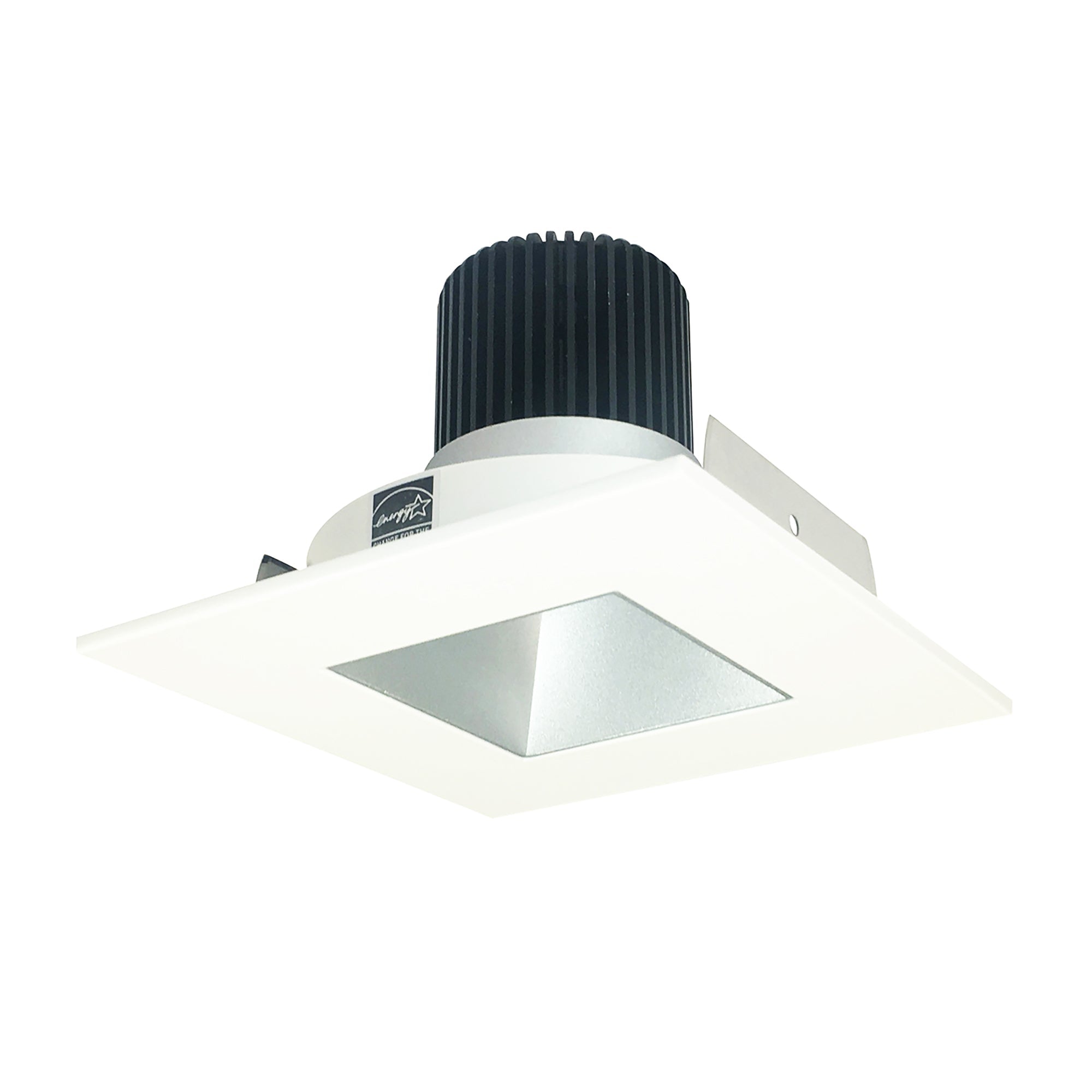 Nora Lighting NIO - 4SNDSQCDXHZMPW 4" Iolite LED Square Reflector With Square Aperture, 800lm / 14W, Comfort Dim - Haze Reflector / Matte Powder White Flange - Sonic Electric