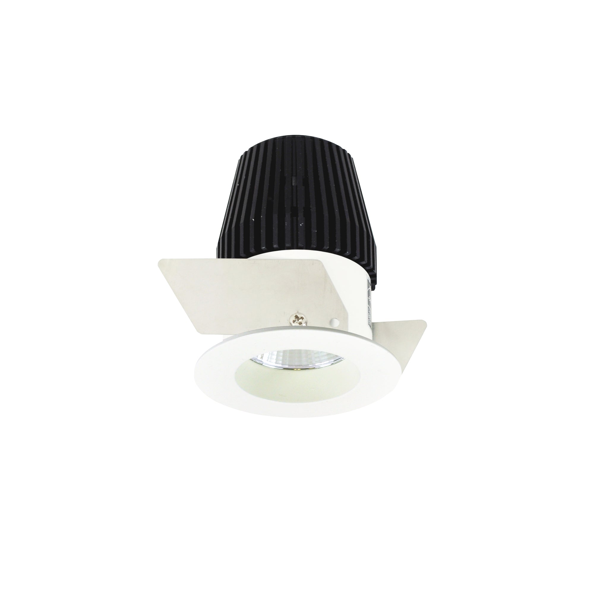 Nora Lighting NIOB - 1RNG35XMPW 1" Iolite LED BWF Round Reflector, 600lm, 3500K, Matte Powder White Reflector / Matte Powder White Flange - Sonic Electric