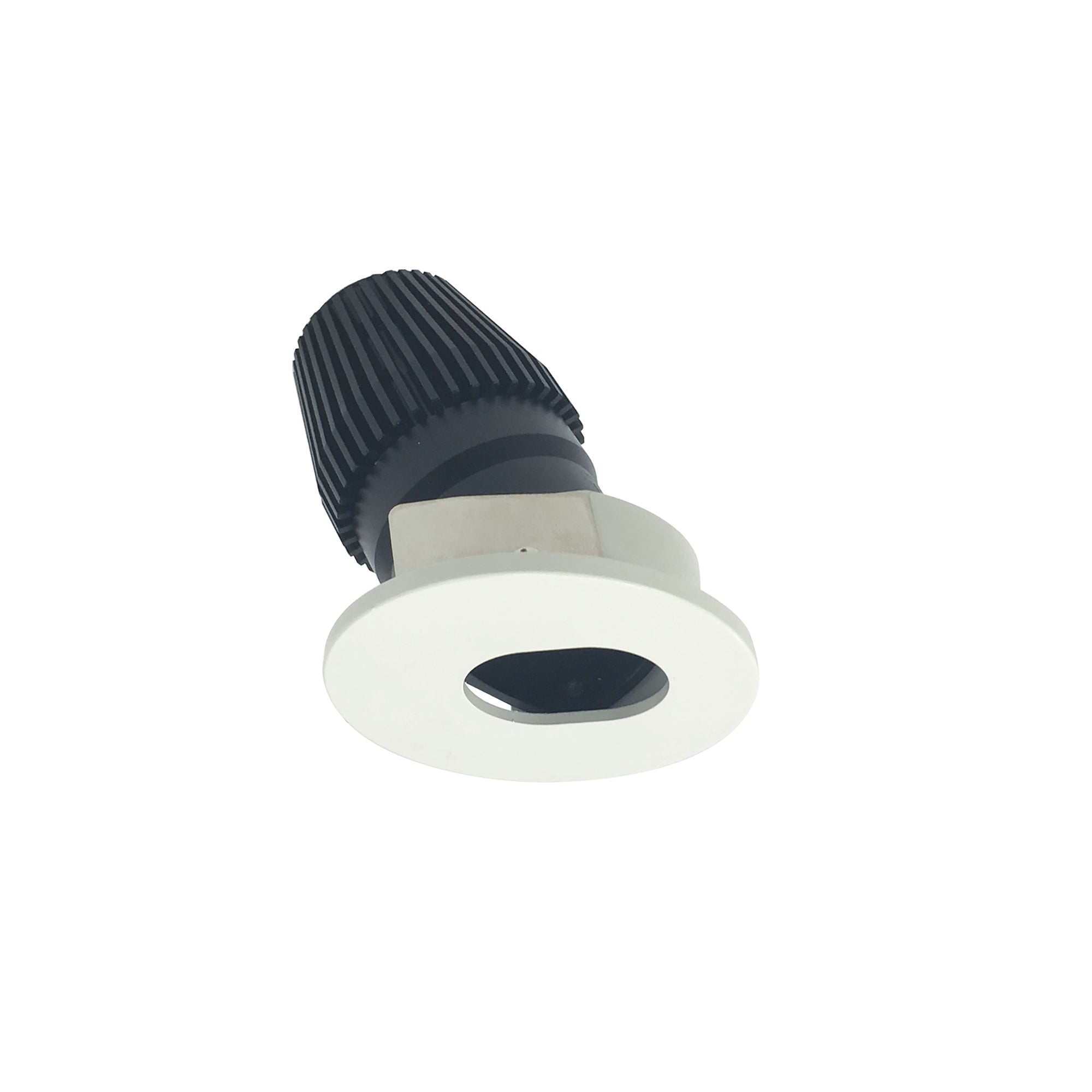 Nora Lighting NIOB - 1RSL27XBMPW 1" Iolite LED BWF Round Adjustable Slot Aperture, 600lm, 2700K, Black Slot Aperture / Matte Powder White Flange - Sonic Electric