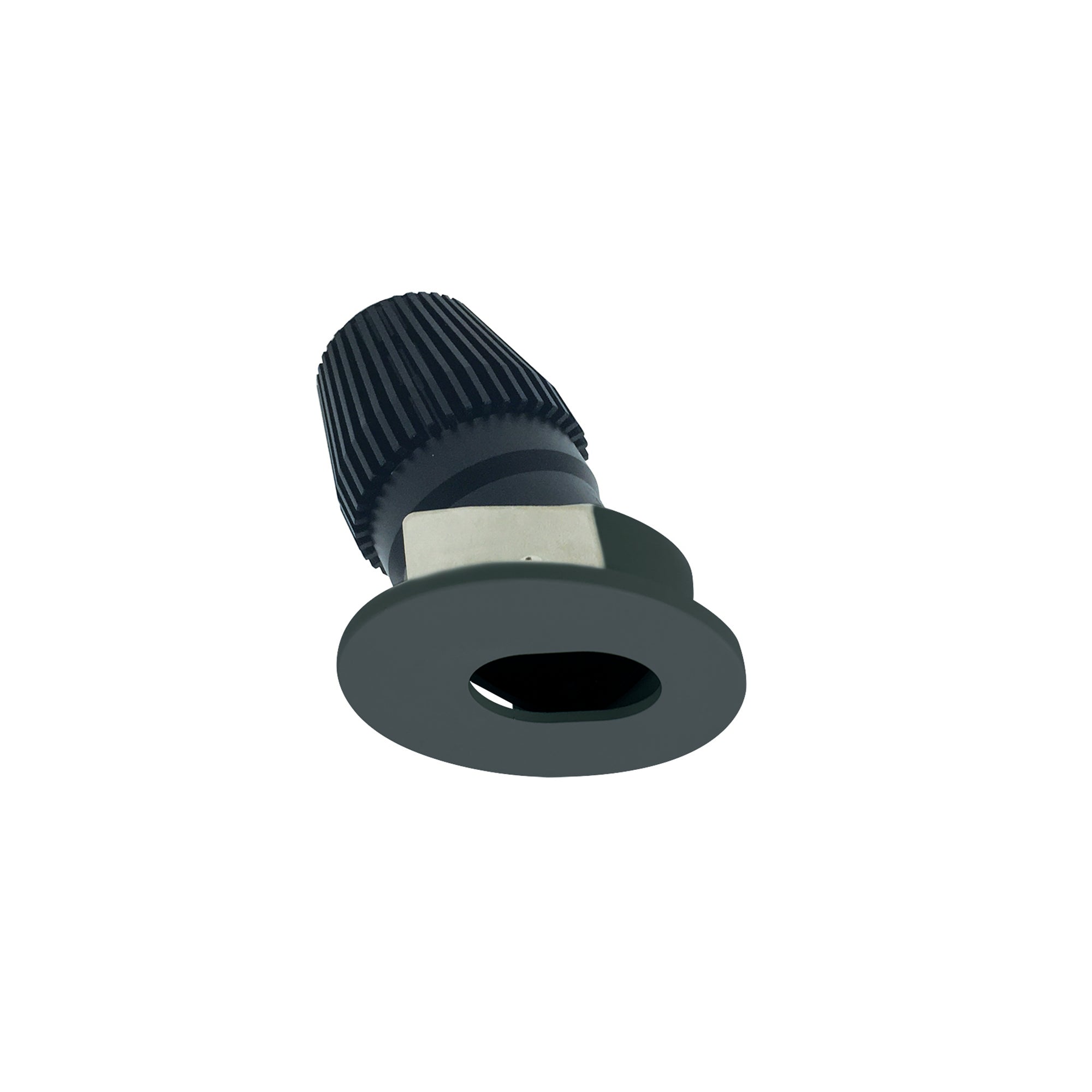 Nora Lighting NIOB - 1RSL35XBB 1" Iolite LED BWF Round Adjustable Slot Aperture, 600lm, 3500K, Black Slot Aperture / Black Flange - Sonic Electric