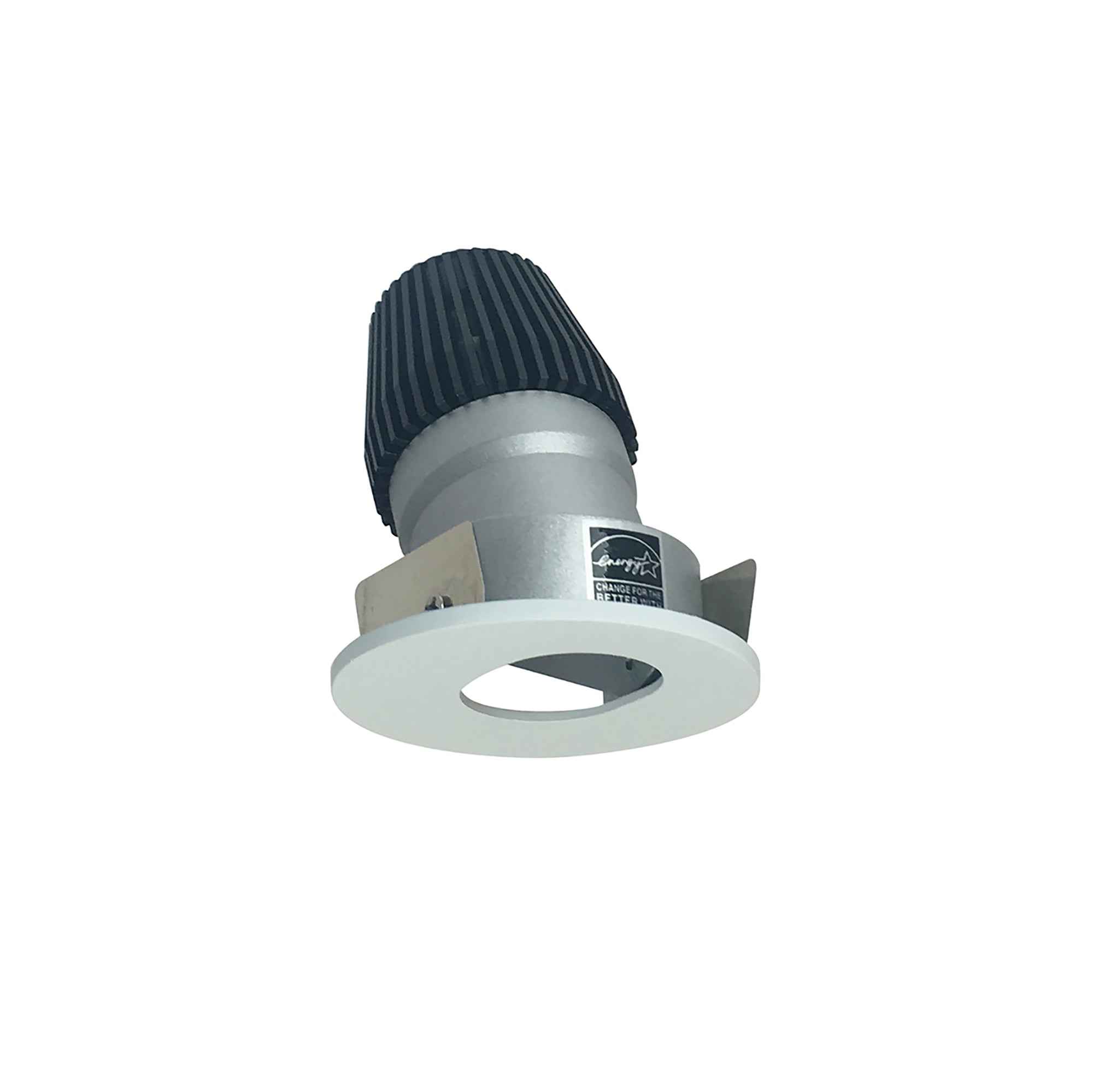 Nora Lighting NIOB - 1RSL50XHZMPW 1" Iolite LED BWF Round Adjustable Slot Aperture, 600lm, 5000K, Haze Slot Aperture / Matte Powder White Flange - Sonic Electric