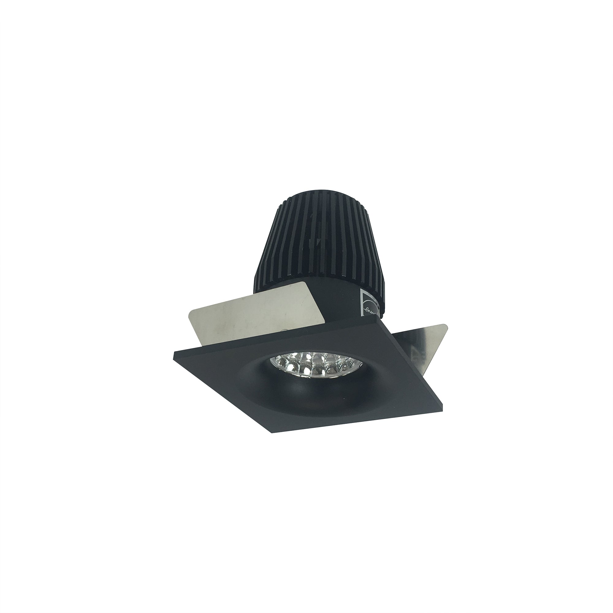 Nora Lighting NIOB - 1SNB40XBB 1" Iolite LED BWF Square Bullnose, 600lm, 4000K, Black Reflector / Black Flange - Sonic Electric