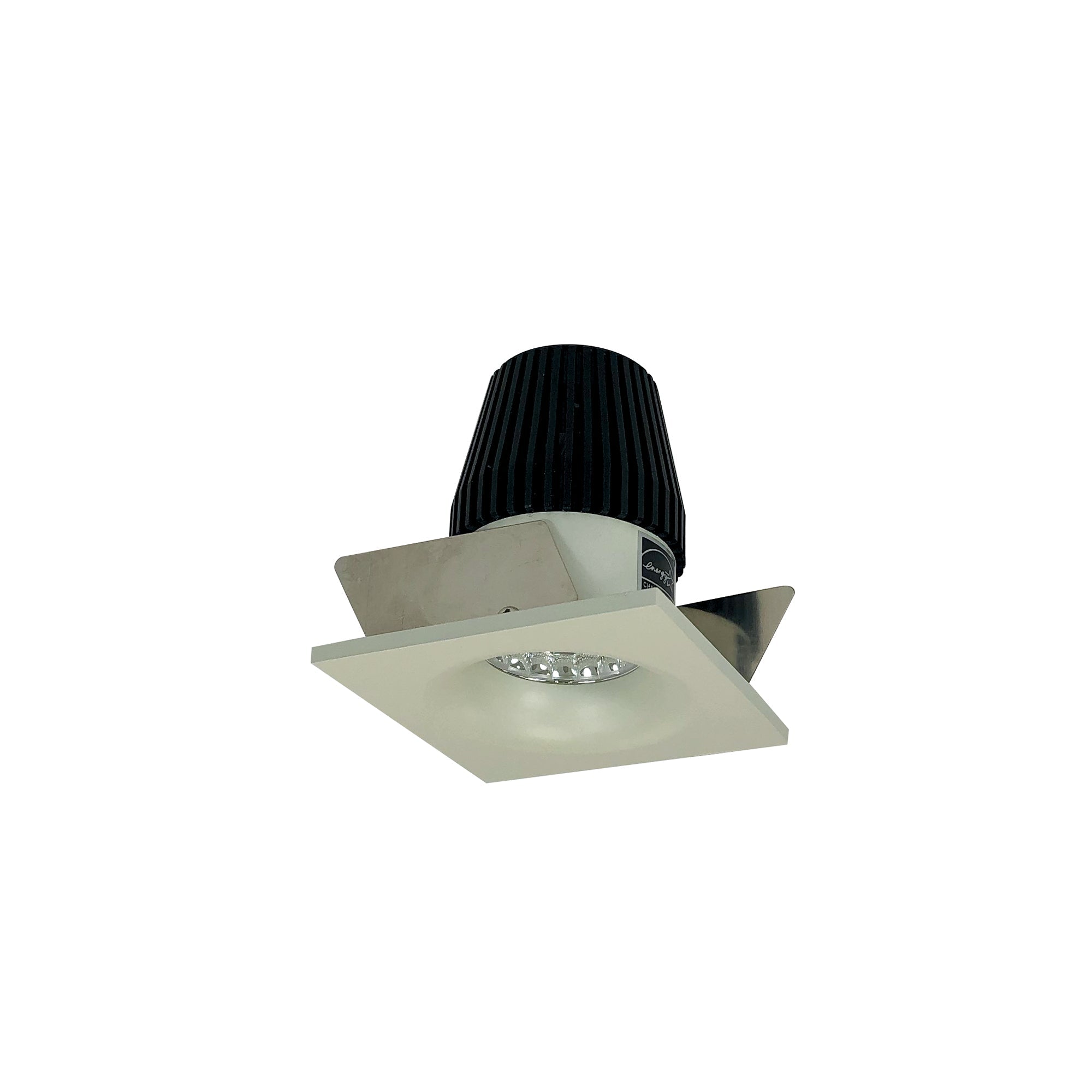 Nora Lighting NIOB - 1SNB40XWW 1" Iolite LED BWF Square Bullnose, 600lm, 4000K, White Reflector / White Flange - Sonic Electric